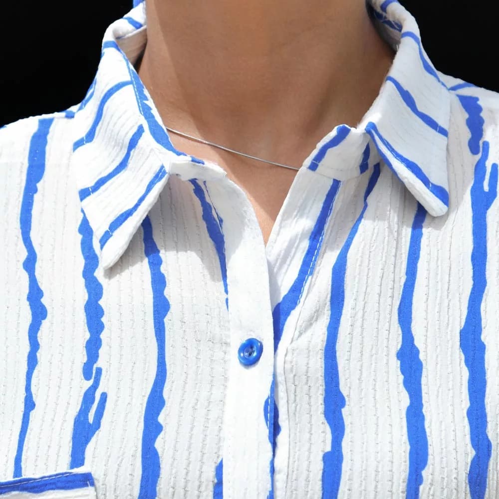 مانتو دخترانه راه راه کد 25966 — تصویر ۳