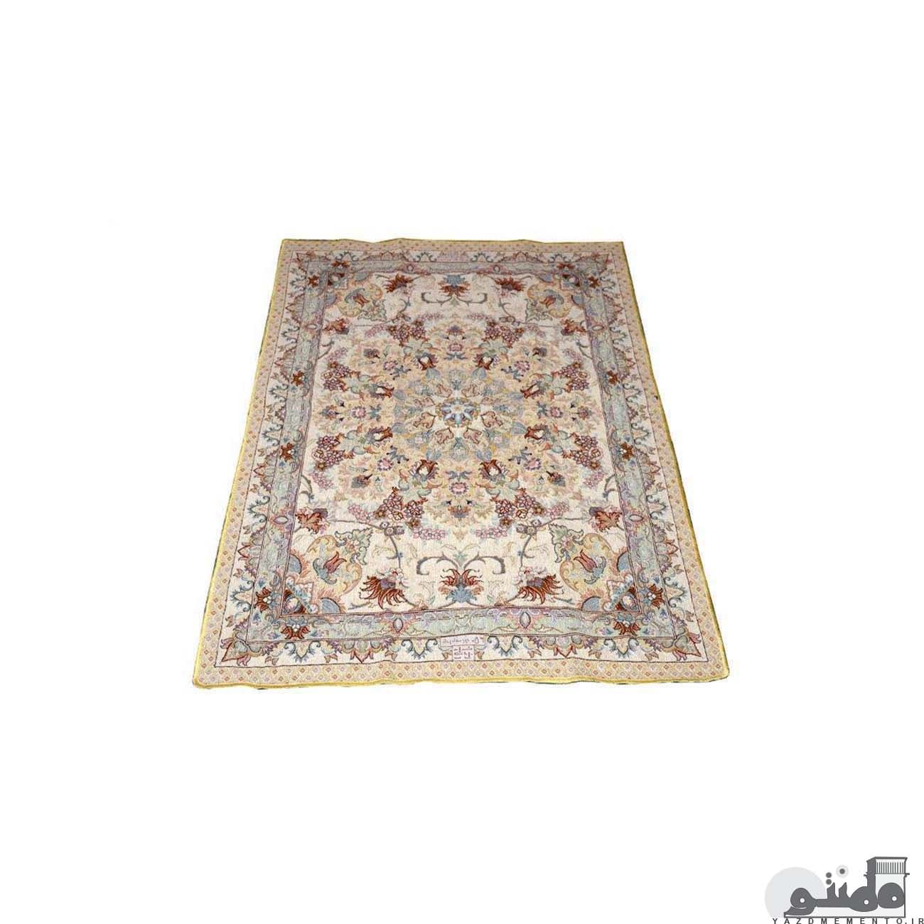 روفرشی نادر بافت یزد کد 250 رنگ کرم — تصویر ۳