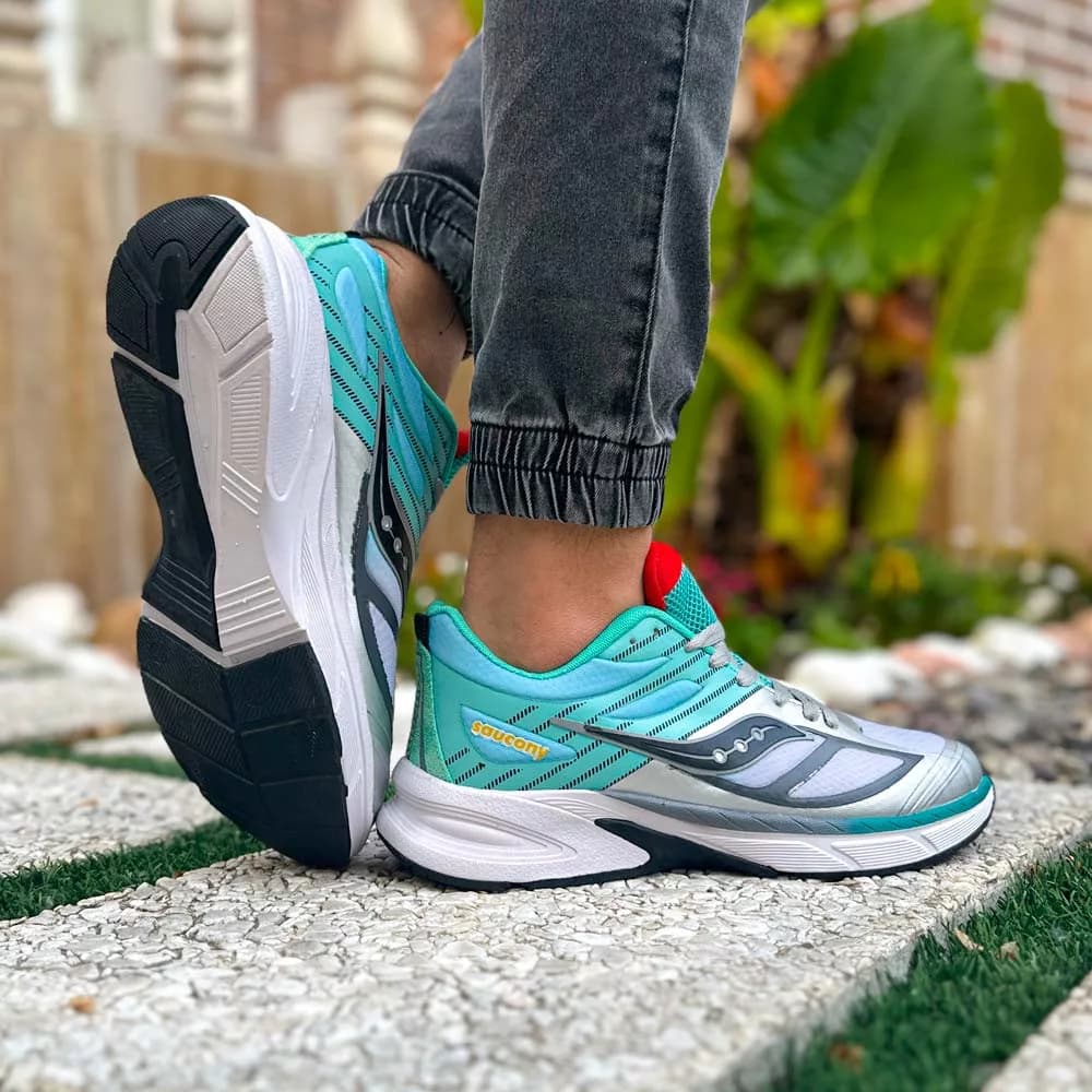 کتانی مردانه Saucony فیروزه ای کد 25832