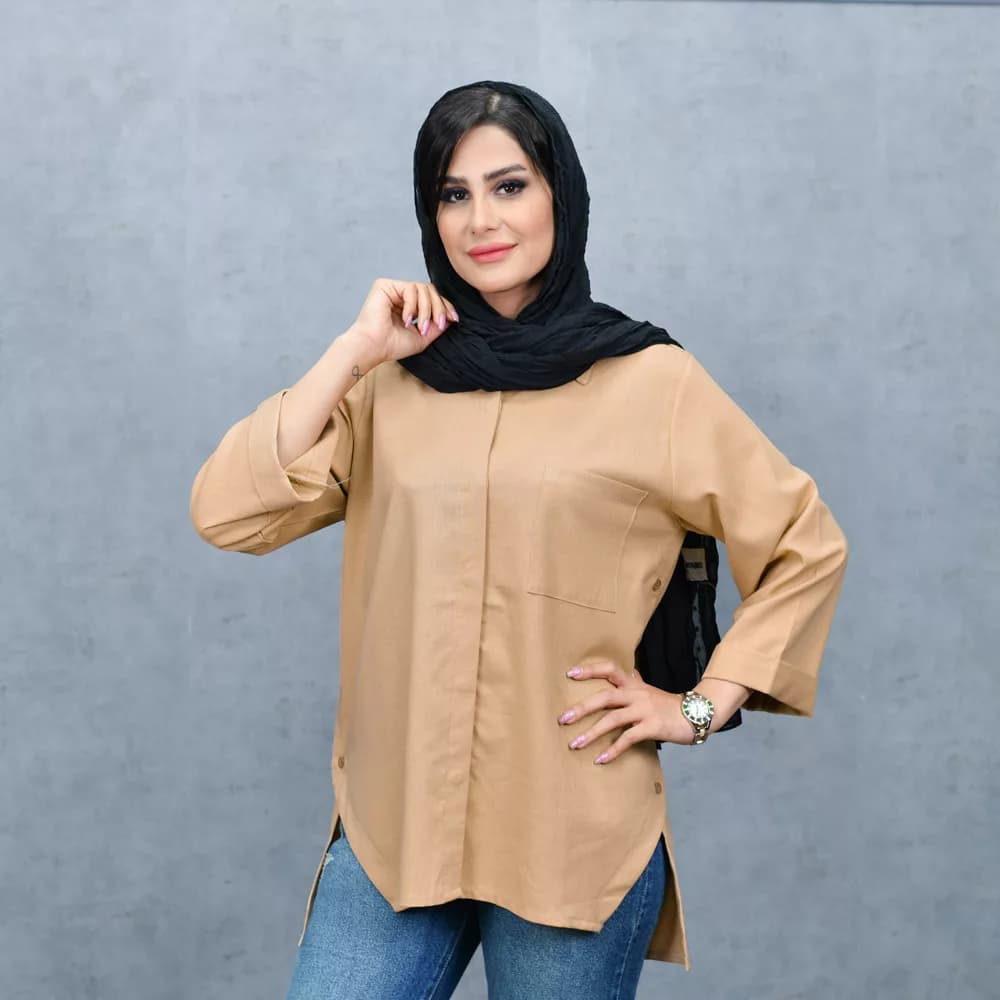 مانتو دخترانه بغل دکمه کد 25348 — تصویر ۸