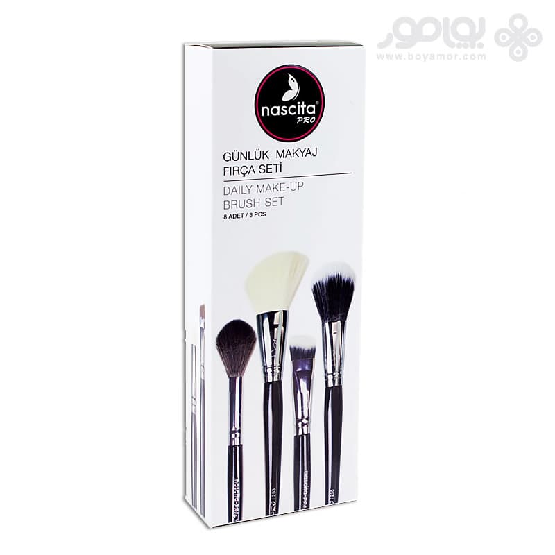 ست برس آرایش روزانه ناسکیتا مدل SET52 بسته 8 عددی — تصویر ۲