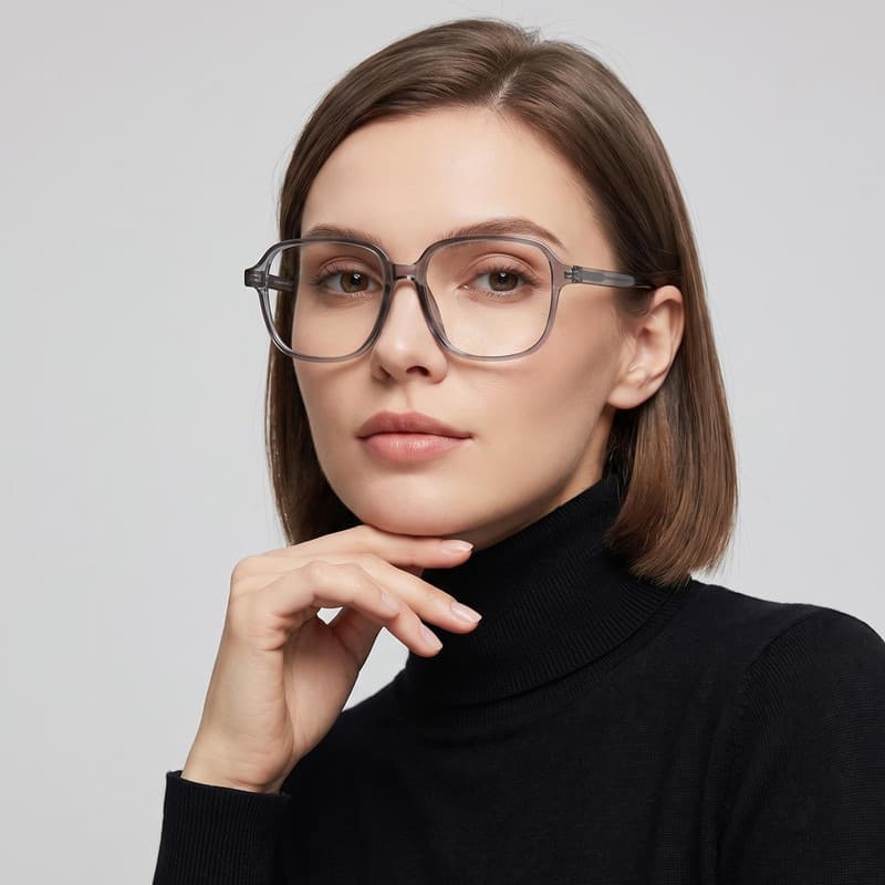 فریم عینک طبی مربعی مدل jh052 مناسب برای صورت گرد و بیضی