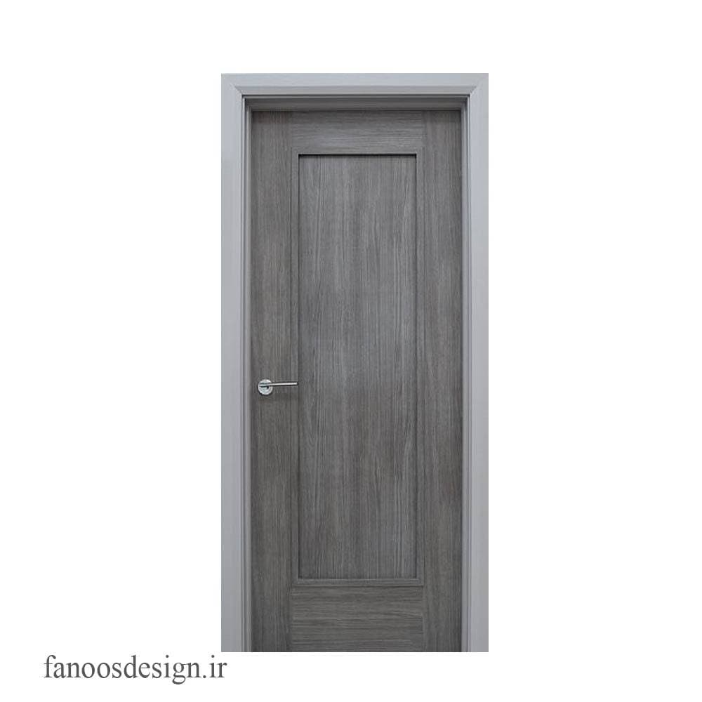 درب تمام چوب اتاق با رنگ خاکستری مدرن کد 3018