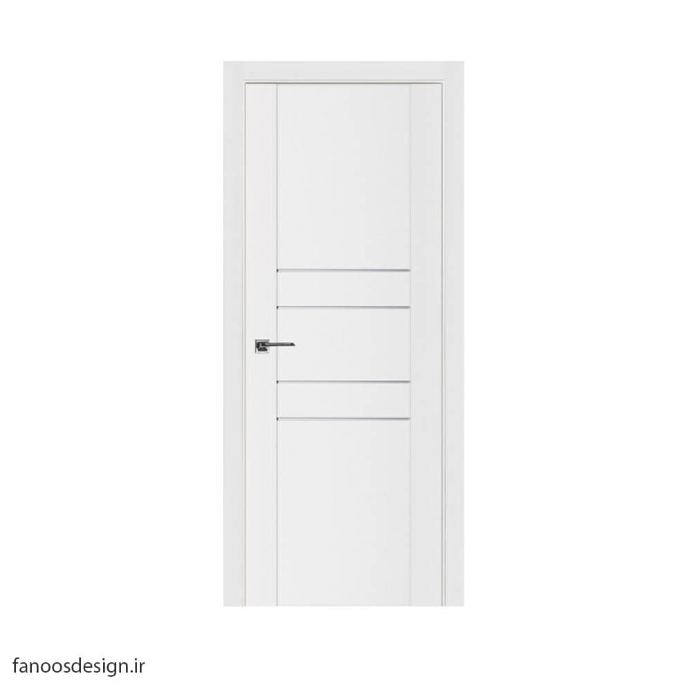 درب اتاق ام دی اف با روکش PVC سفید کد 441