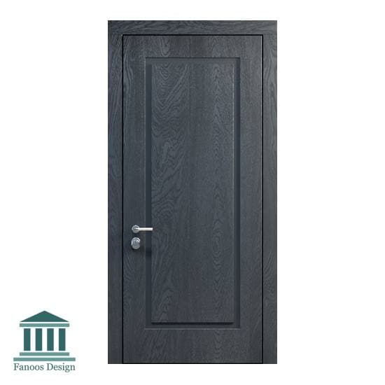درب اتاق خواب رنگ چوب و طوسی کد 142