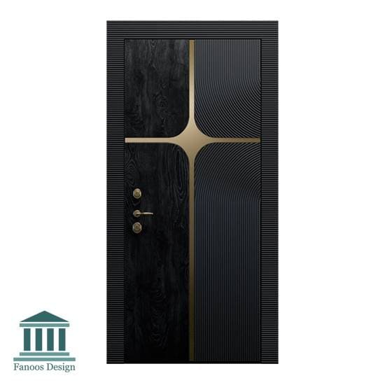 درب MDF ورودی با طرح هندسی کد 090