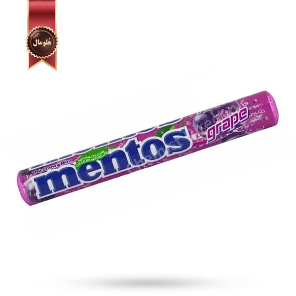 14 عدد تافی میوه ای منتوس Mentos مدل انگور grape (اورجینال)