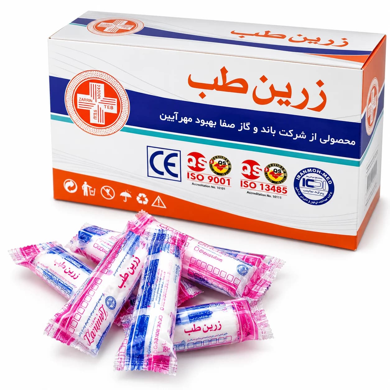 باند پانسمان زرین طب 15 سانت 2 یارد