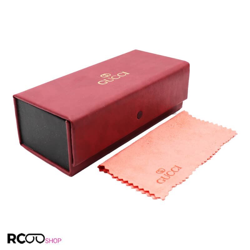 قاب عینک گوچی Gucci مستطیلی، مگنتی و قرمز رنگ مدل 992202