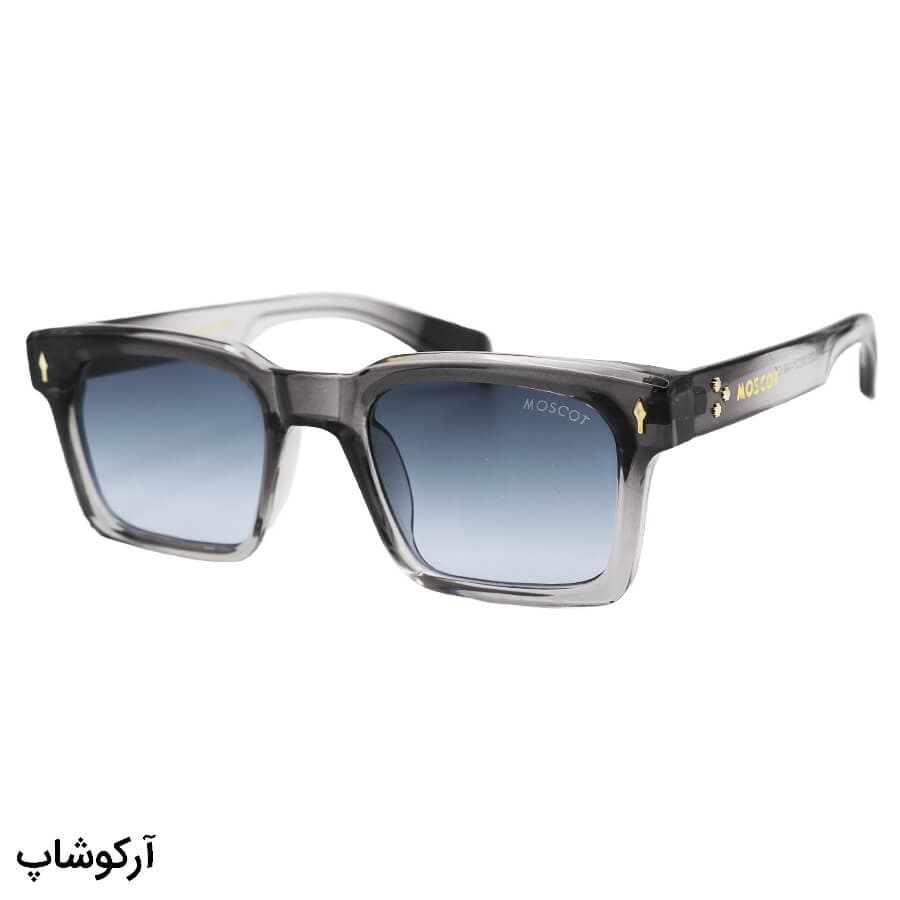 عینک آفتابی موسکات با فریم مربعی شکل، طوسی رنگ و لنز دودی سایه روشن مدل 86025