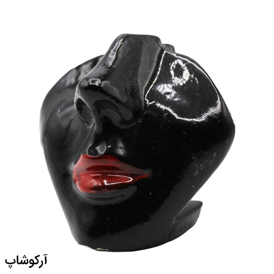 استند عینک رو میزی با رنگ مشکی، طرح صورت، بینی و لب مدل 992703