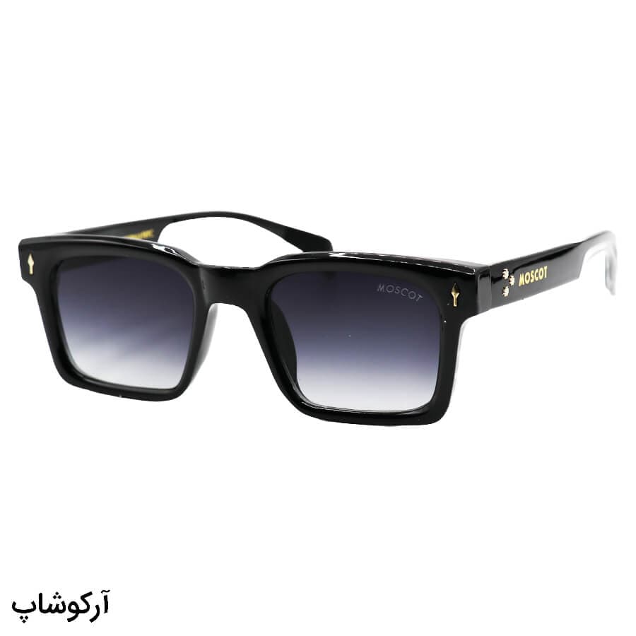 عینک آفتابی موسکات با فریم مربعی شکل، مشکی رنگ و لنز دودی سایه روشن مدل 86025