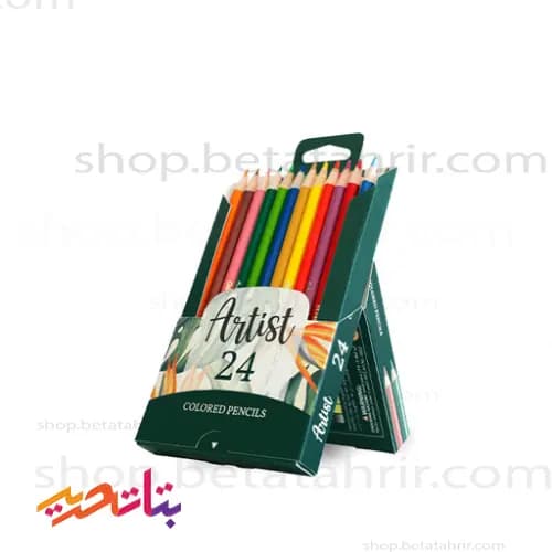 آریا- مداد آبرنگی 24 رنگ آرتیست 3088 — تصویر ۲
