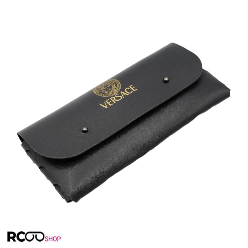 کیف عینک برند ورساچه (VERSACE) رنگ طوسی، شکل مستطیلی و ازجنس چرمی مدل 992185