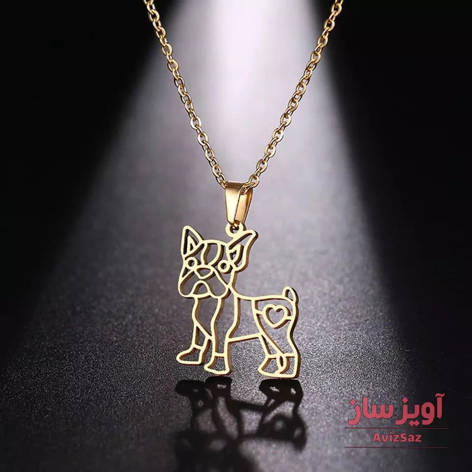 گردنبند سگ بولداگ کد 100428