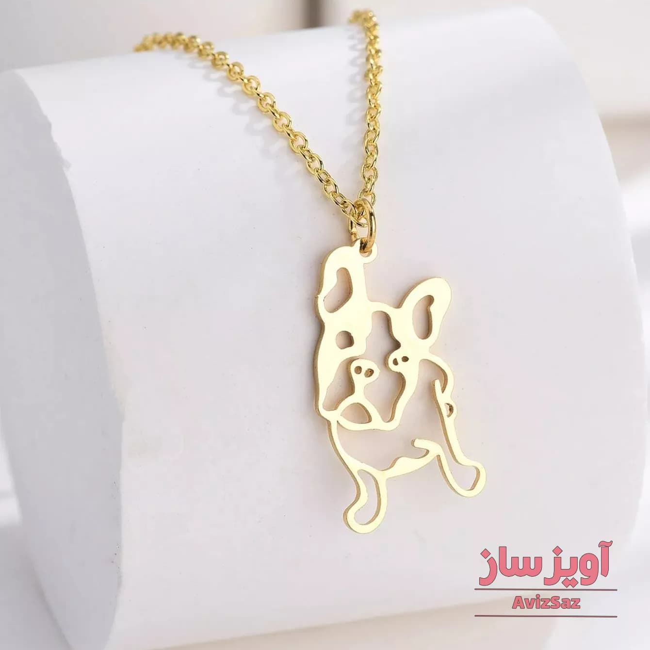 گردنبند سگ بولداگ کد 100427
