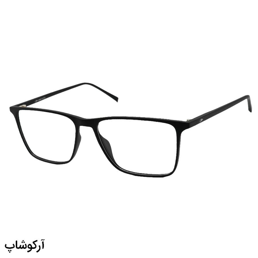 عینک طبی سایز بزرگ کاوردار با فریم مستطیلی شکل، مشکی رنگ و از جنس تی آر 90 برند کازال مدل RX7085 — تصویر ۲