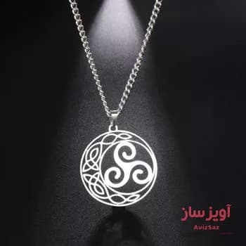 گردنبند تریسکلیون با هلال ماه کد 100400