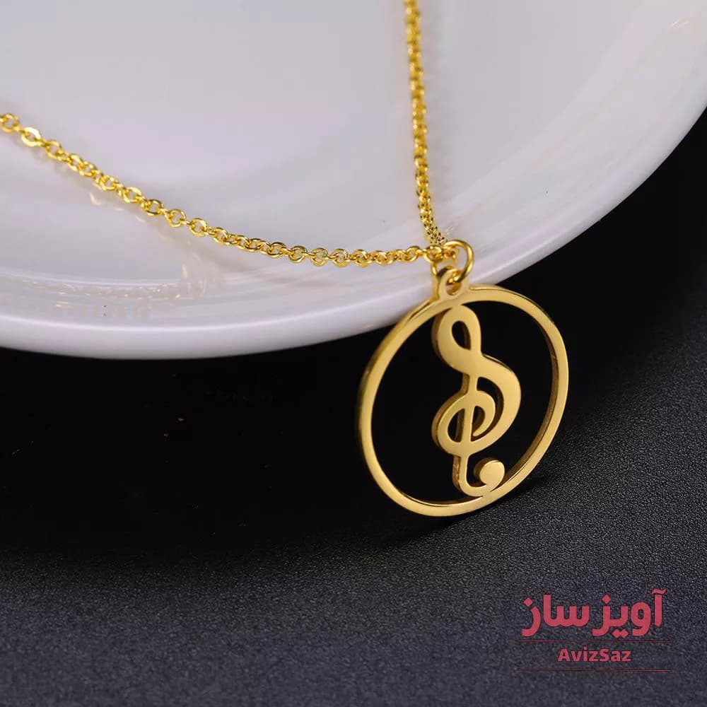 گردنبند نوت موزیک کد 100344
