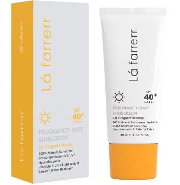 کرم ضد آفتاب بی رنگ لافارر SPF40 مناسب دوران بارداری حجم 40م(1406)