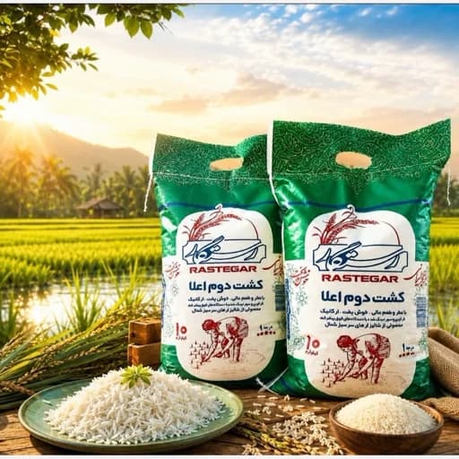 برنج طارم محلی کشت دوم سفیدودانه بلند (ارسال رایگان)