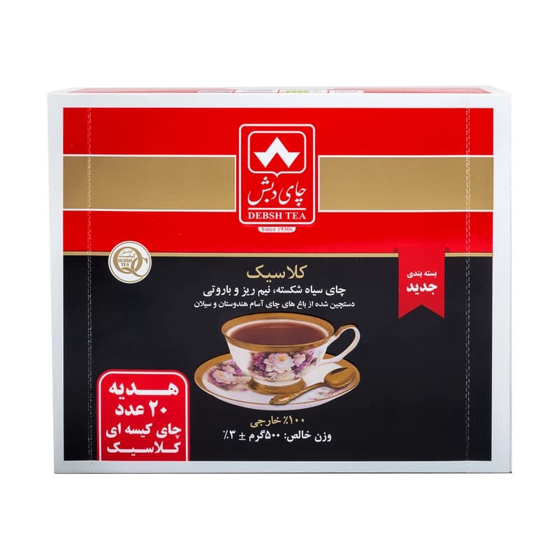 چای سیاه کلاسیک دبش – 500 گرم و چای کیسه ای کلاسیک بسته 20 عددی