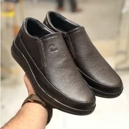کفش چرم طبی مردانه مدل گالاس سوخته(479) — تصویر ۲