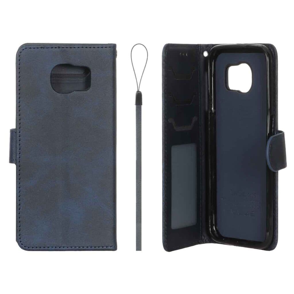 کیف موبایل مگنتی درجه یک داخل خز MNC Plus مدل Samsung Galaxy S6 – سرمه ای — تصویر ۲