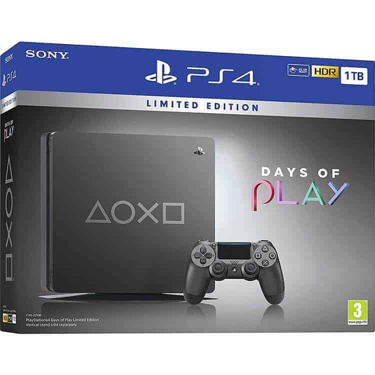 کنسول بازی PlayStation 4 Slim باندل Days of Play – رنگ Steel Black – ظرفیت ۱ ترابایت – اپن باکس — تصویر ۳
