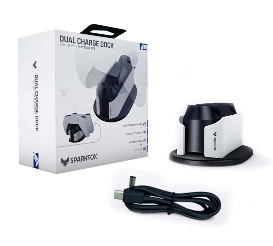 پایه شارژر دسته ps5 برند SparkFox (دارای اداپتور)