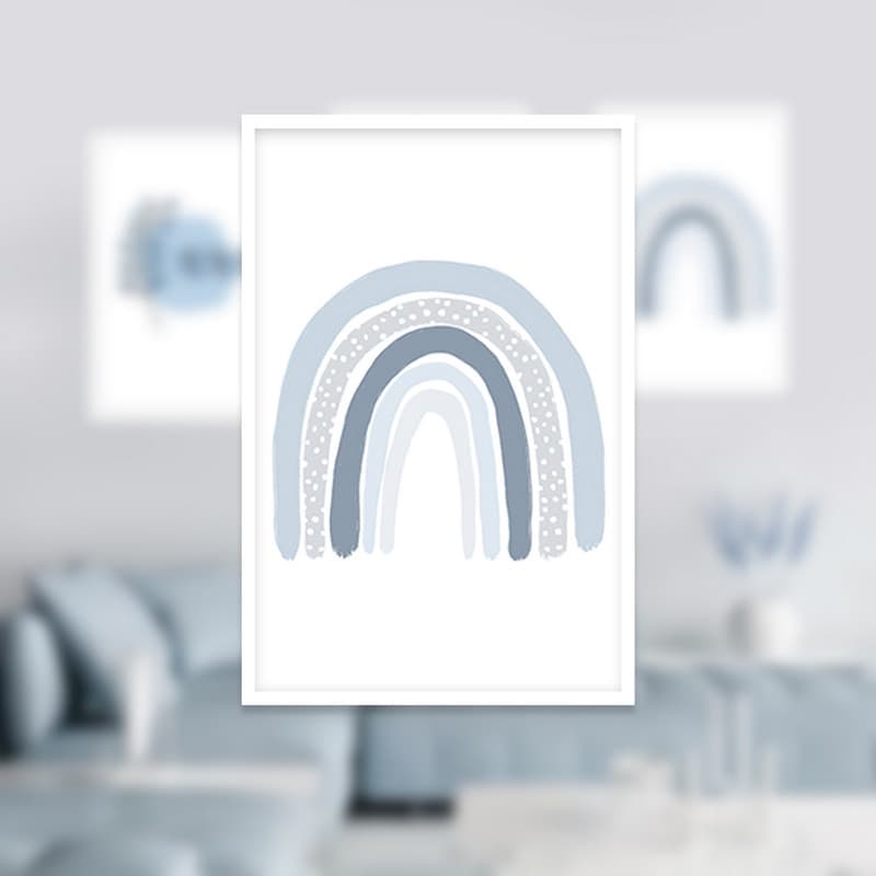 تابلو بکلیت مدل طرح مینیمال ابی W-1095 مجموعه 5 عددی — تصویر ۳