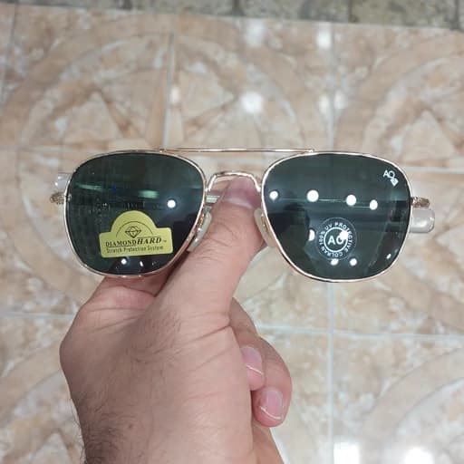 عینک آفتابی پلیس مردانه و زنانه مارک امریکن اپتیکال شیشه سنگ و نشکن (رنگ مشکی)