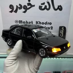 اسباب بازی ماکت پژو 405 مشکی پر کلاغی کخفواب چراغدار — تصویر ۲