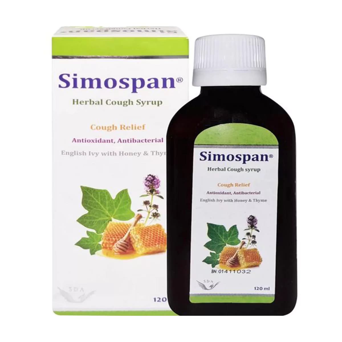 شربت ضد سرفه سیموسپان حجم 120 میلی لیتر سیمرغ دارو عطار