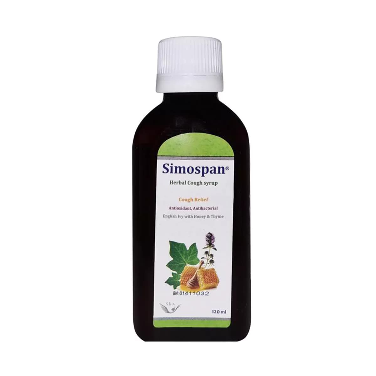 شربت ضد سرفه سیموسپان حجم 120 میلی لیتر سیمرغ دارو عطار — تصویر ۲