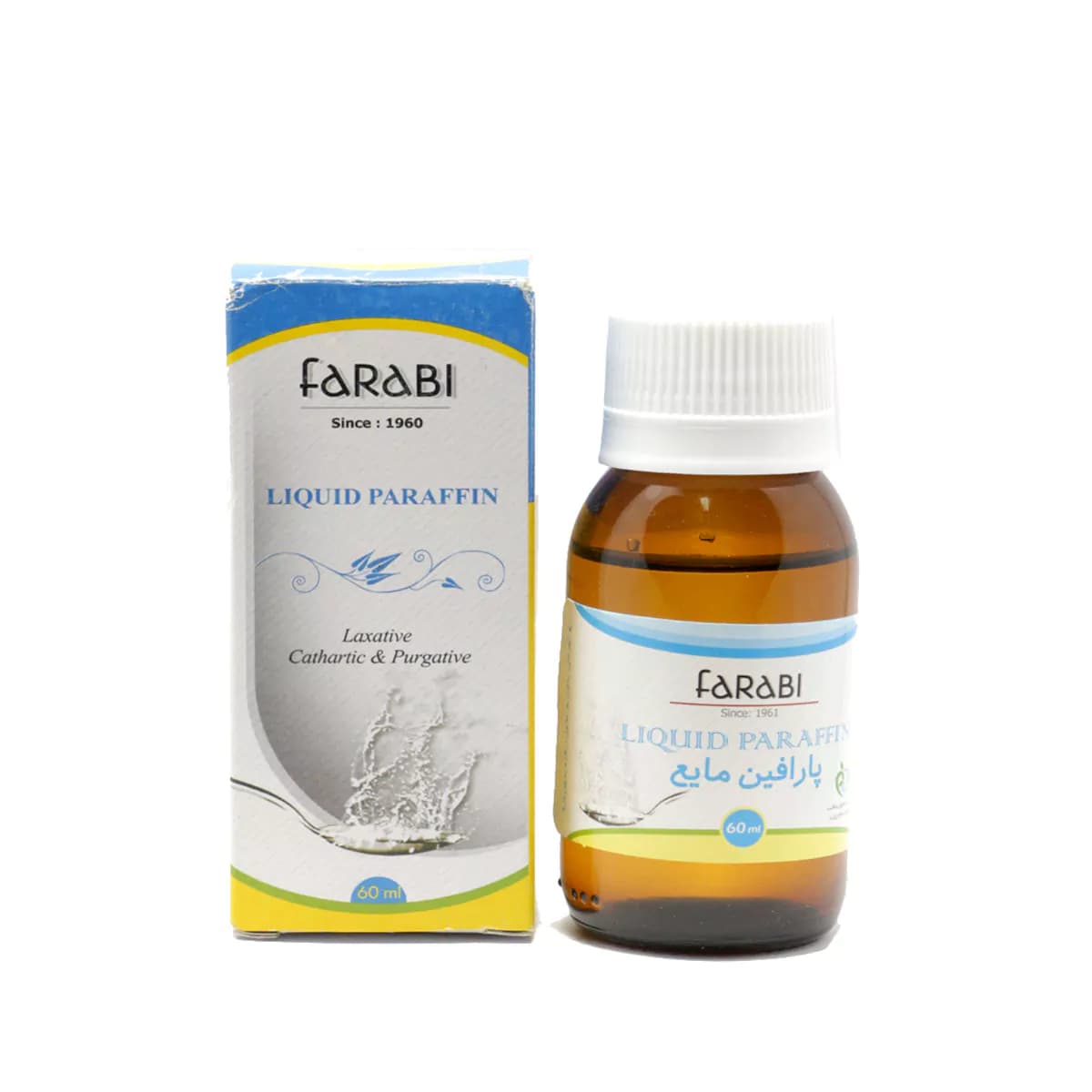 روغن پارافین خوراکی حجم 60 میلی لیتر فارابی