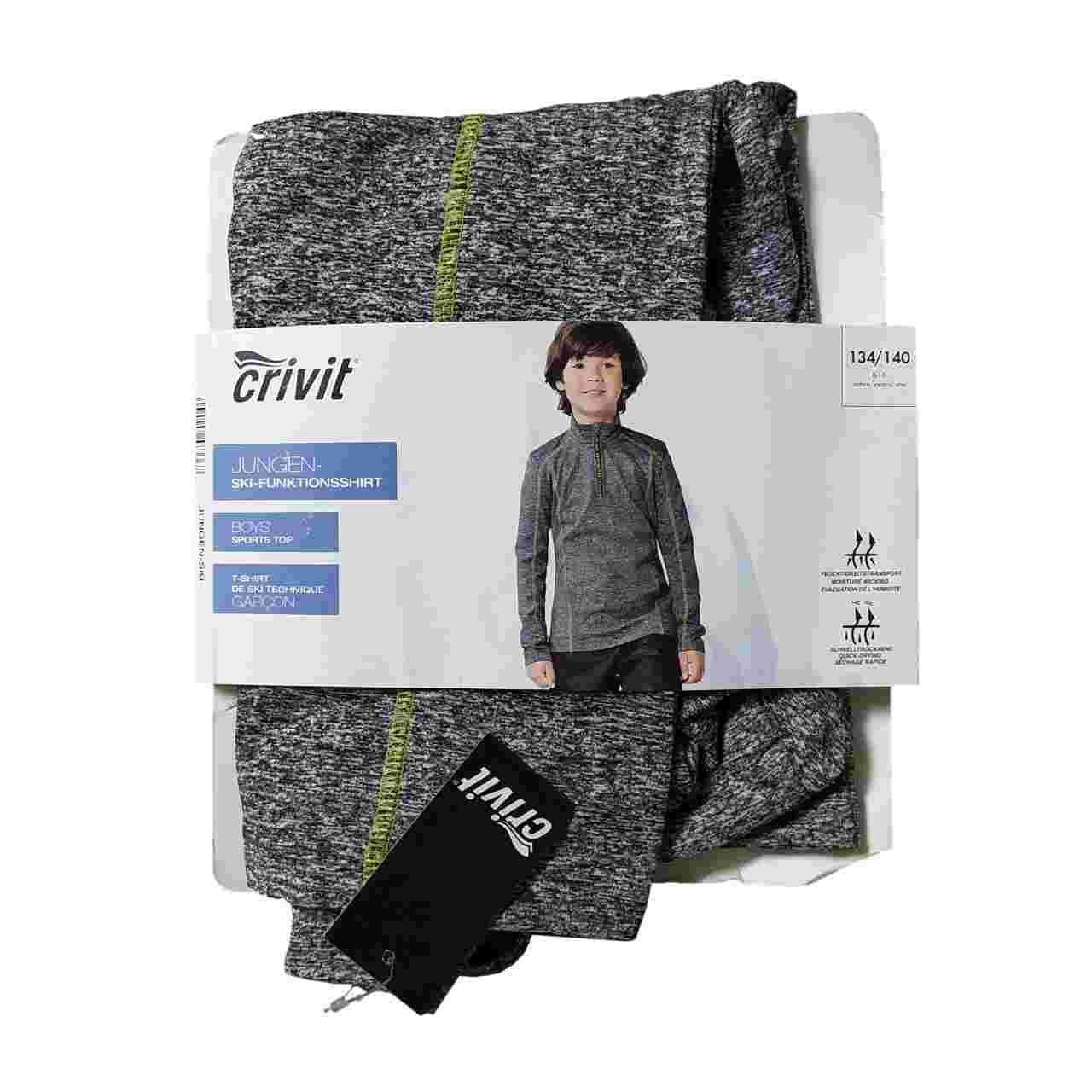 تیشرت طوسی آستین بلند پسرانه crivit — تصویر ۵