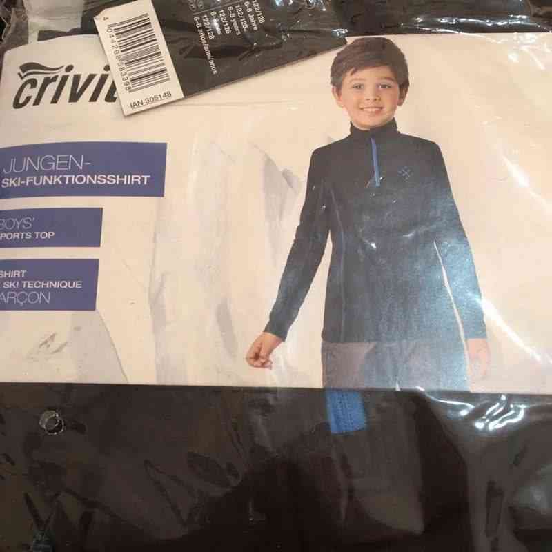 تیشرت مشکی آستین بلند پسرانه crivit — تصویر ۶