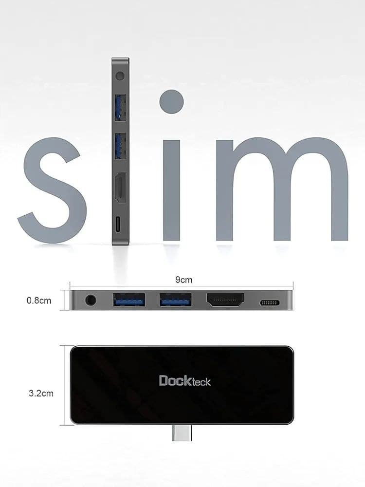 هاب 5 خروجی TYPE C برند DOCK TECH — تصویر ۵