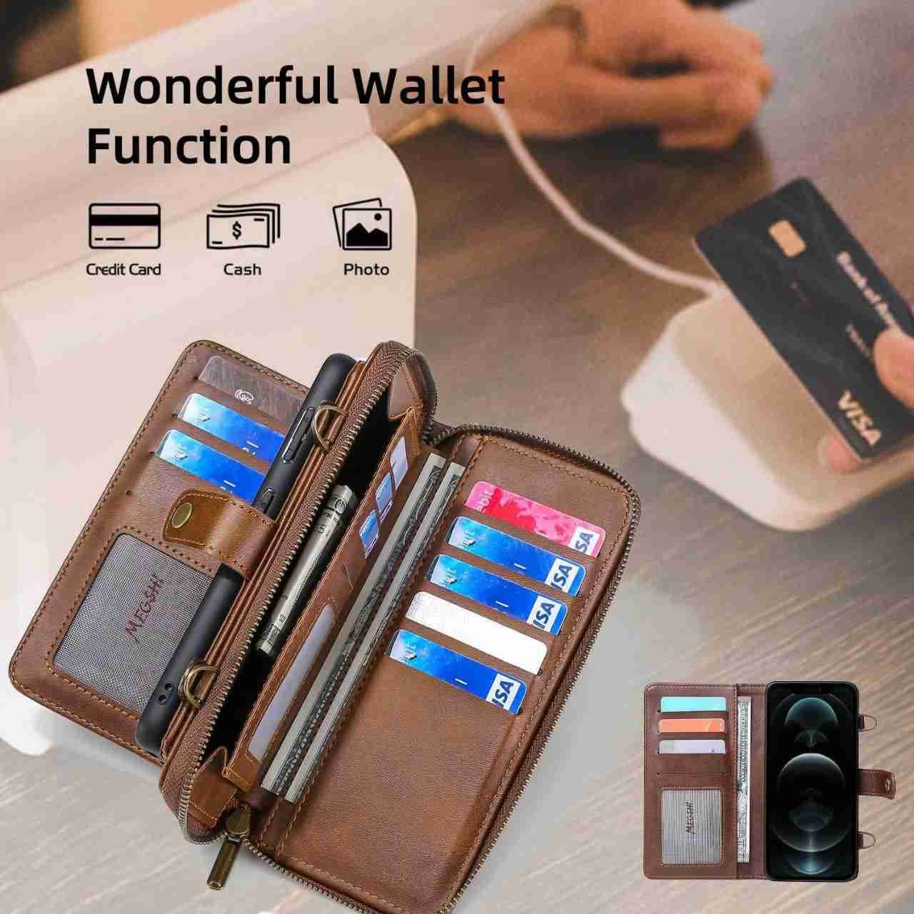 کیف موبایل و کیف پول Megshi 2 in 1 — تصویر ۳