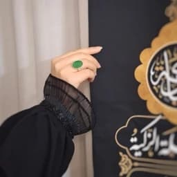 انگشتر زیبای نقره زنانه عقیق سبز — تصویر ۲