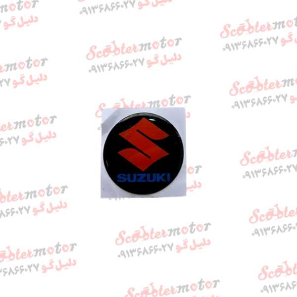 برچسب ژله ای مشکی قرمز سوزوکی گرد