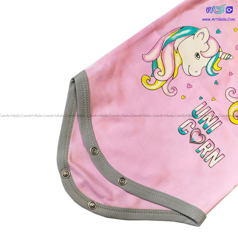 زیردکمه آستین بلند نوزاد طرح‌ یونیکورن برند زیرک بیبی Zirak Baby — تصویر ۳