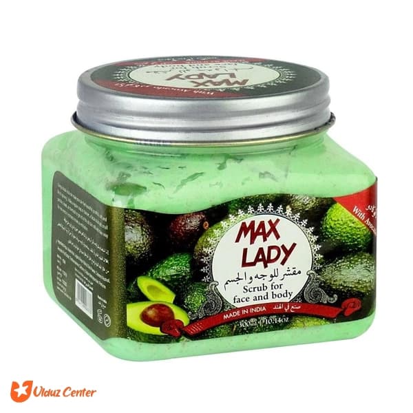 کرم اسکراب شنی Max Lady حاوی عصاره آووکادو 300 میل