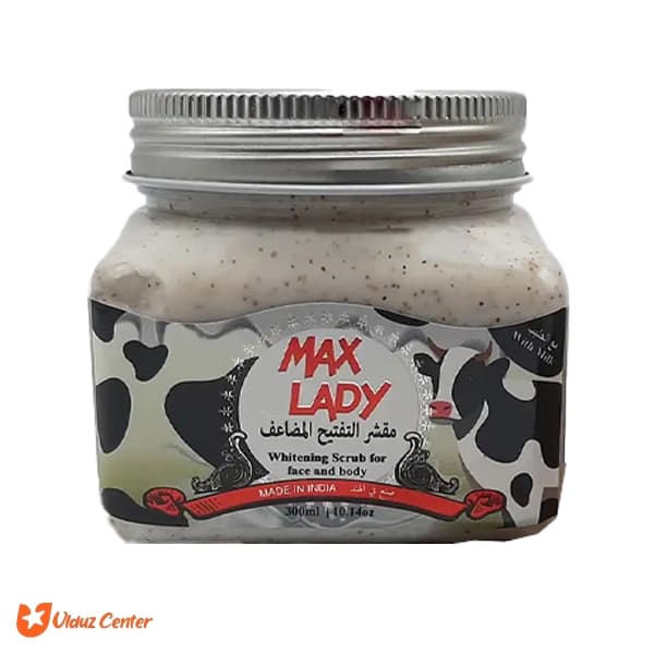 کرم اسکراب شنی Max Lady حاوی شیر گاو 300 میل