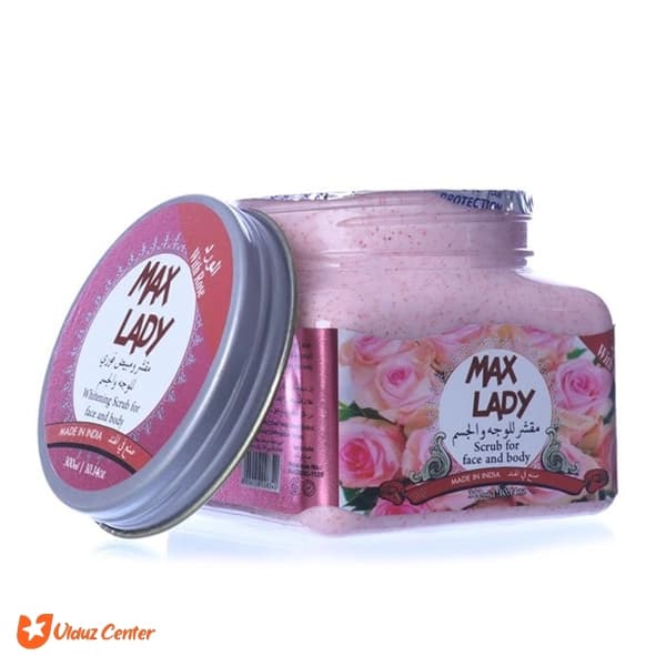کرم اسکراب شنی Max Lady حاوی عصاره گل رز سفید 300 میل