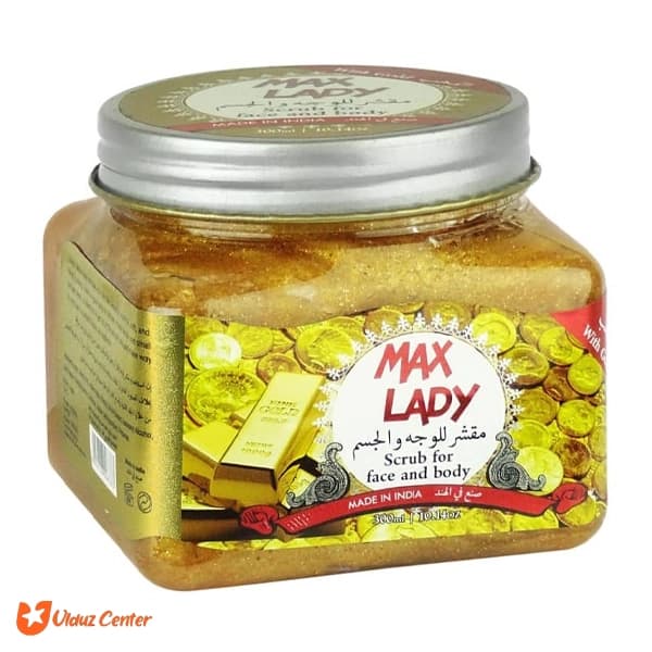 کرم اسکراب شنی Max Lady مدل گلد 300 میل