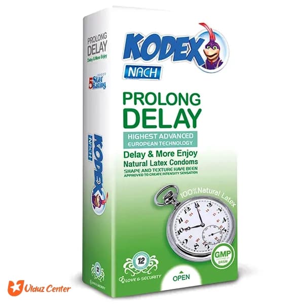 کاندوم تاخیری کودکس مدل Prolong Delay بسته 12 عددی
