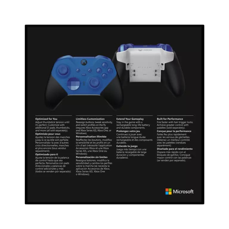 پرو کنترلر Xbox مدل Elite 2 Core آبی — تصویر ۴