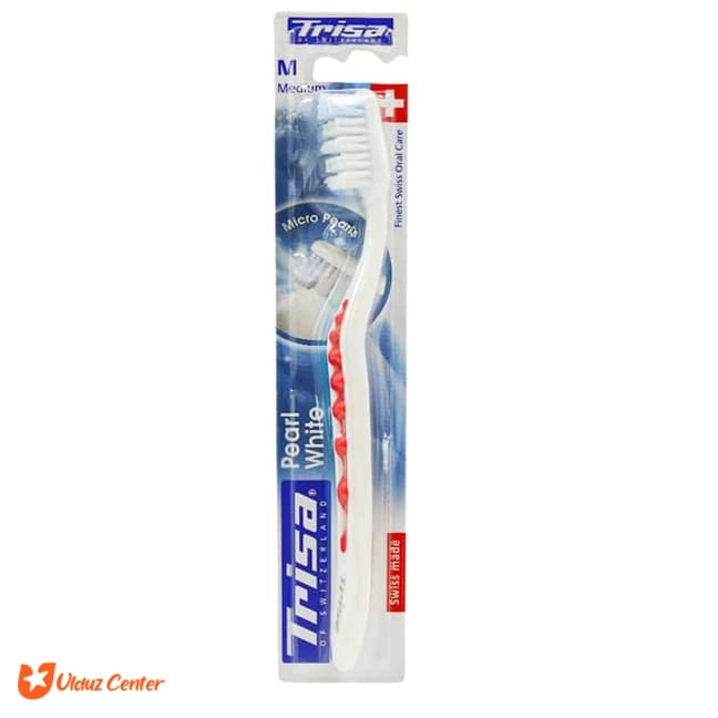 مسواک Trisa با برس نرم مدل Pearl White